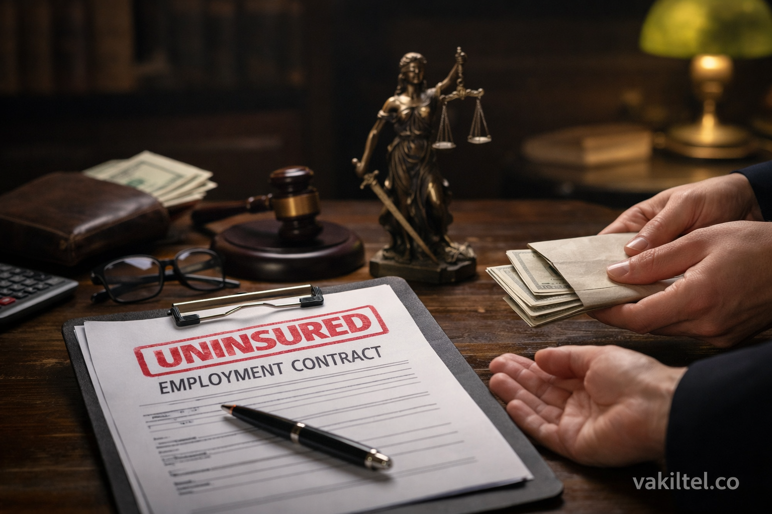 مشاوره حقوقی تلفنی درباره قرارداد کاری بدون بیمه